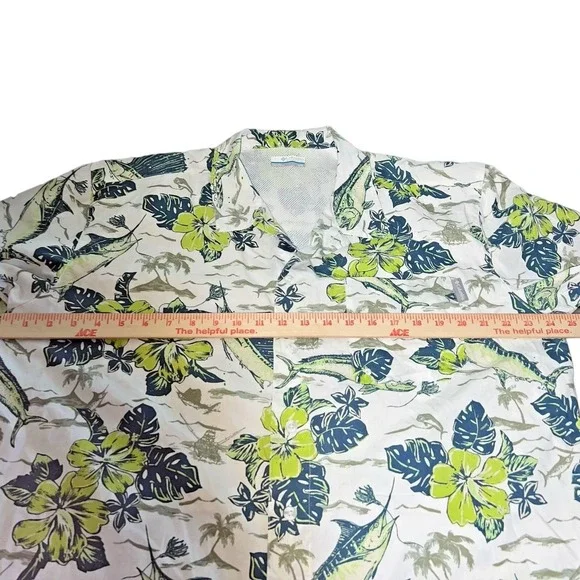 Fisherman Vacation Beachy Columbia PFG Trollers Best Sz L Shirt Swordfish Mahi - Picture 10 of 12